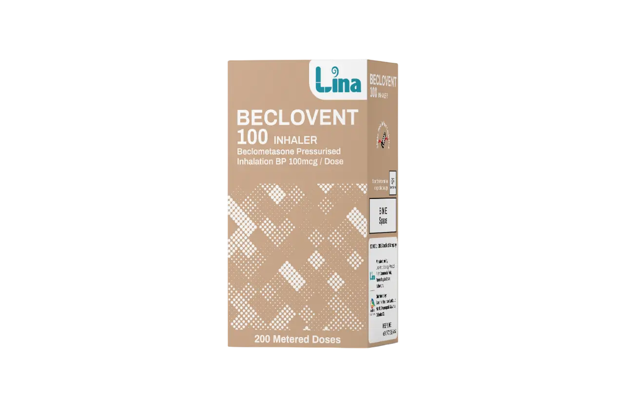 Beclovent inhaler manufactured by Lina