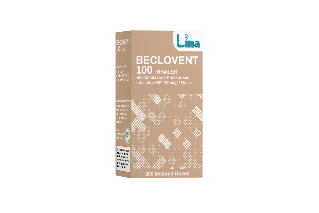 Beclovent inhaler manufactured by Lina
