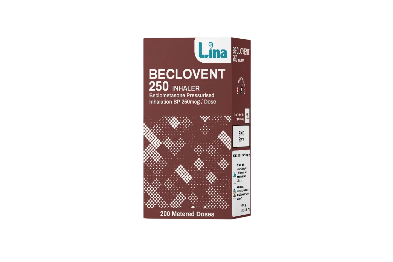 Beclovent 250 inhaler manufactured by Lina