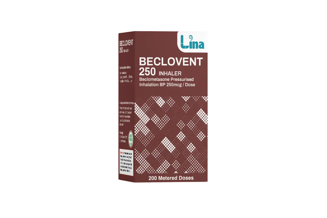 Beclovent 250 inhaler manufactured by Lina